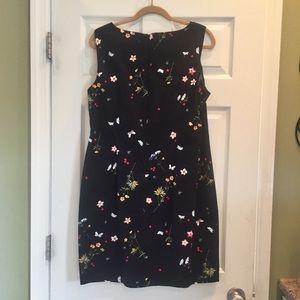 Molly Malloy Black Flowers/Butterflies Dress - 16